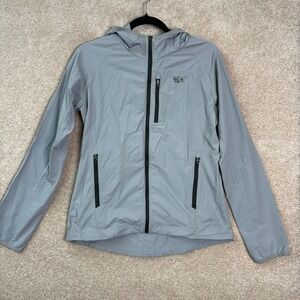 MOUNTAIN HARDWEAR Lightweight Jacket Women's Medium Grey Windbreaker Hiking